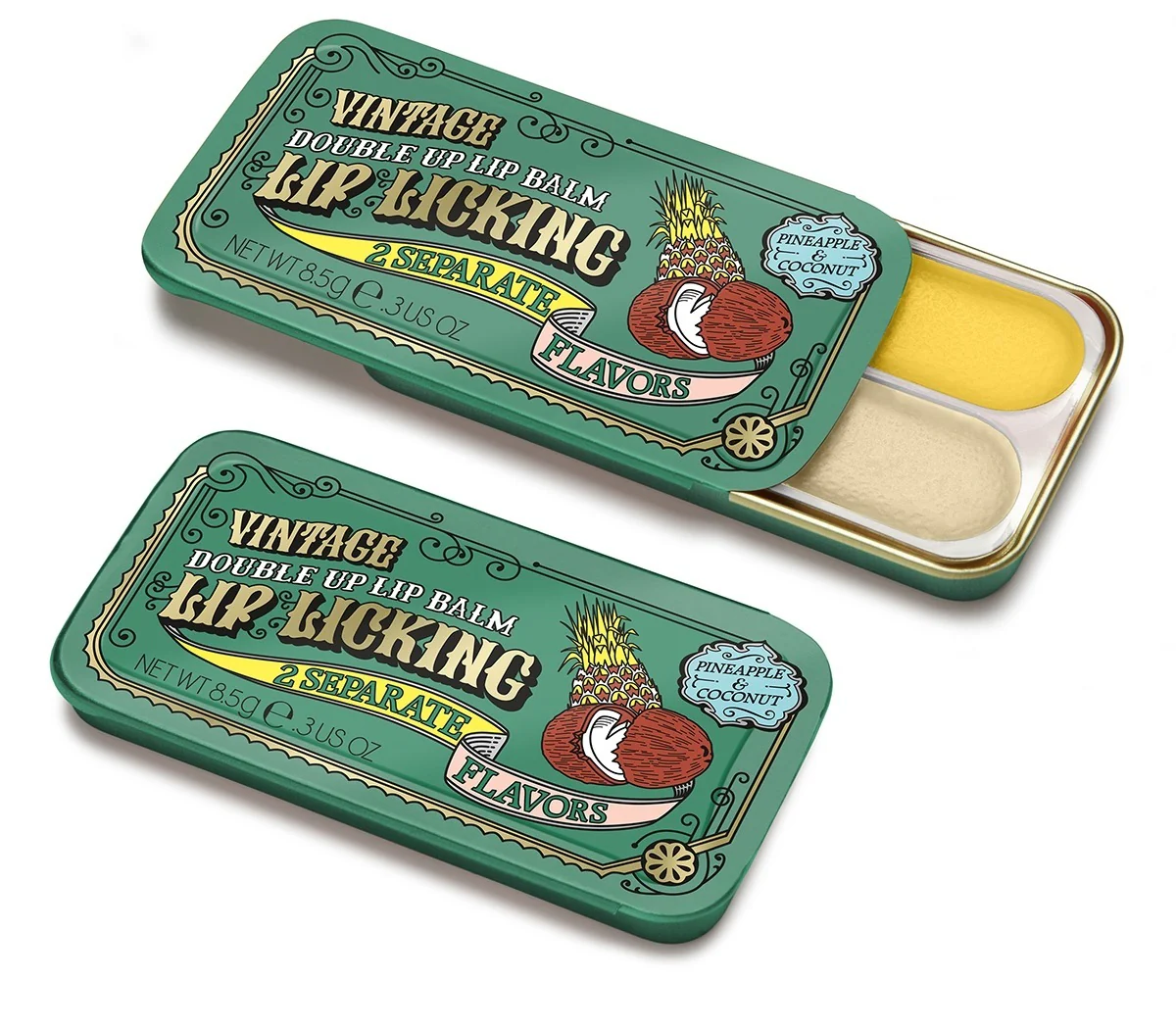 Pineapple & Coconut Double Up Lip Licking Flavored Lip Balm - Image 3